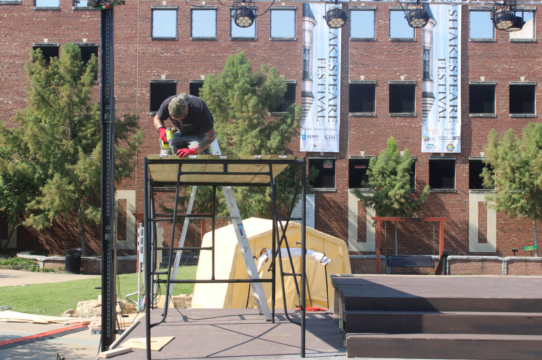 Preparations for the Rome Shakespeare Festival